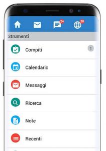 Schermata iniziale App Mobile CRM